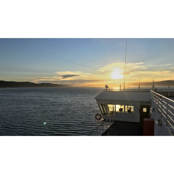 Tableau lever de soleil sur un Ferry